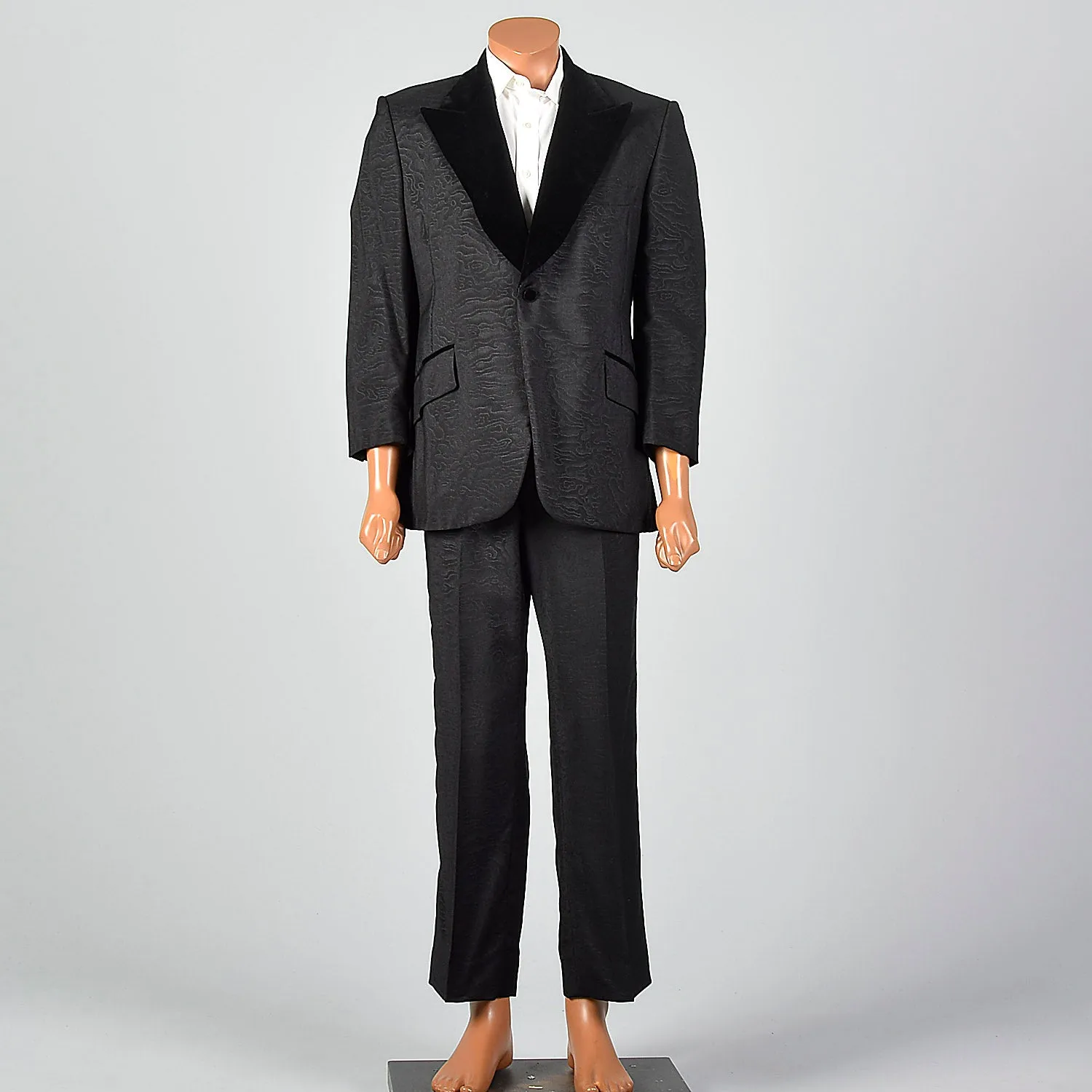 42R 1970s Mens TuxedoTwo Piece Single Button