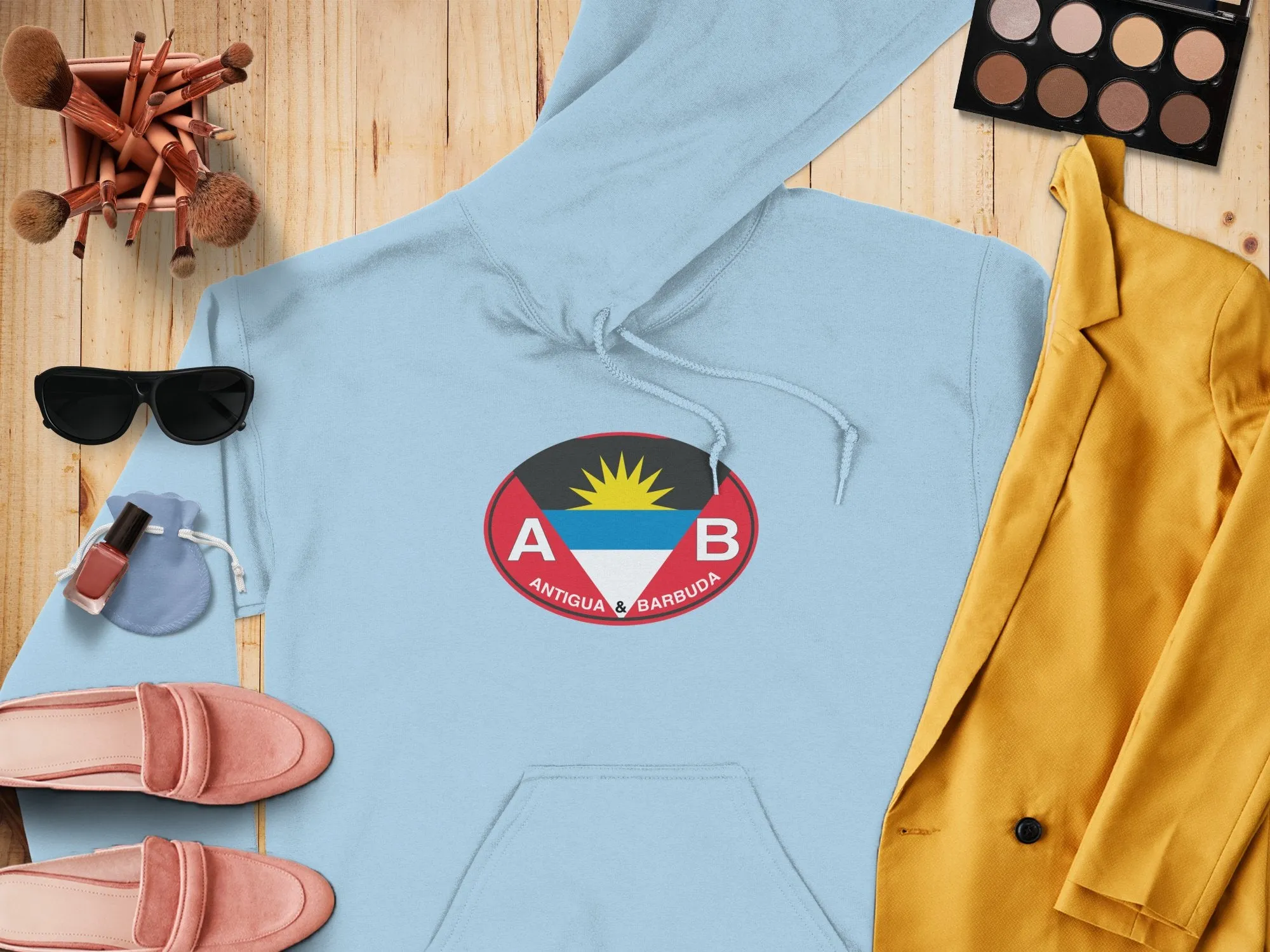 Antigua & Barbuda Vacation Flag Hoodie for Tropical Escapes