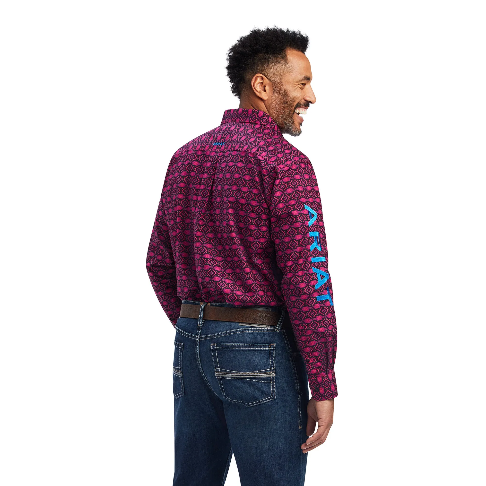 Ariat® Men's Magenta Purple Team Markus Button Down Shirt 10041783