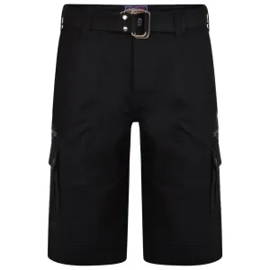 Belted Cargo Stretch Shorts