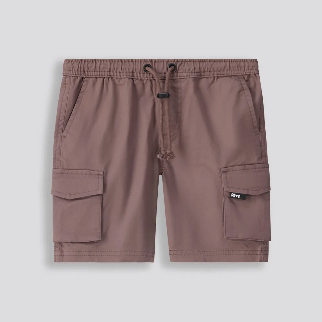Boys Cargo Shorts _ 153129 _ Brown