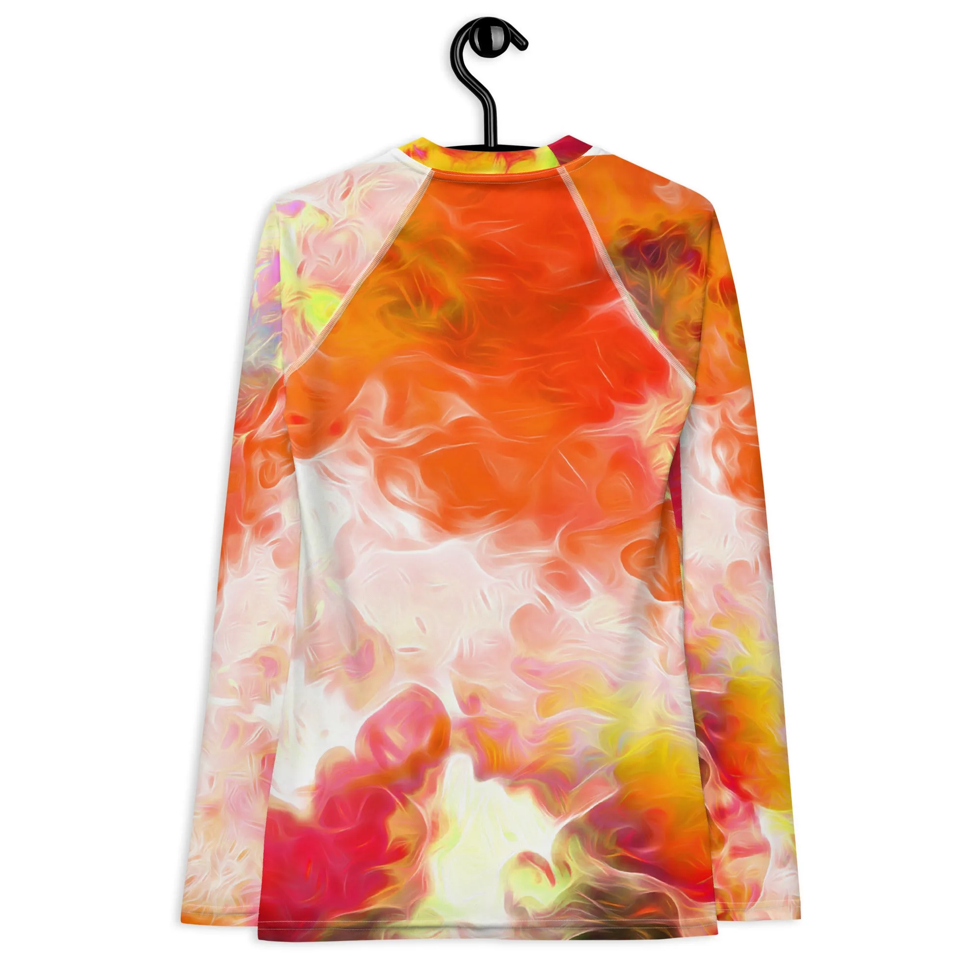 Bright, Cheerful Activewear Top- Long Sleeve Rash Guard. Sporty Running Gear. Streetwear. WickedYo.