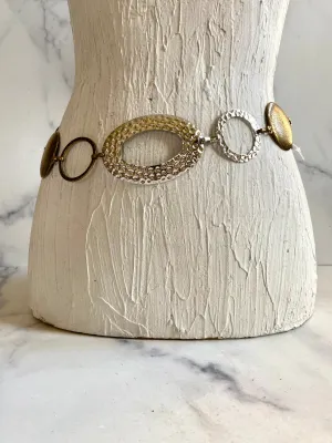 Bronze silver waist belt