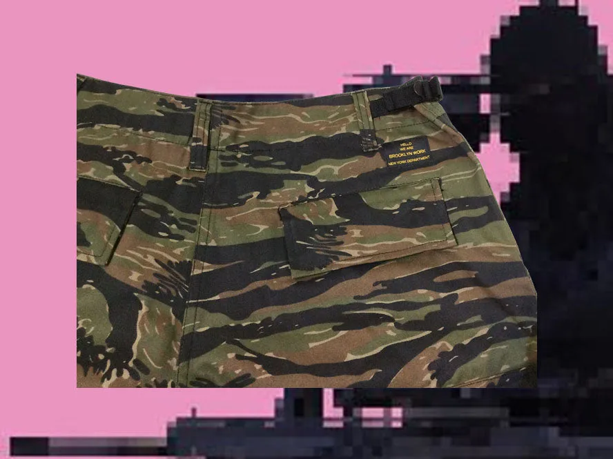 Brooklyn Work T23 Cargo Shorts Tiger Stripe Camo