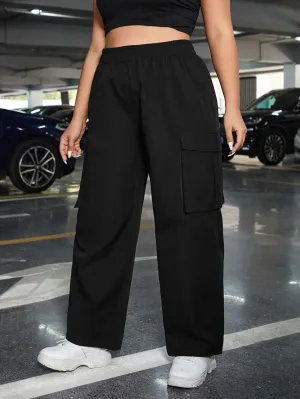 Casual Regular Fit Flap Pocket Side Cargo Pants