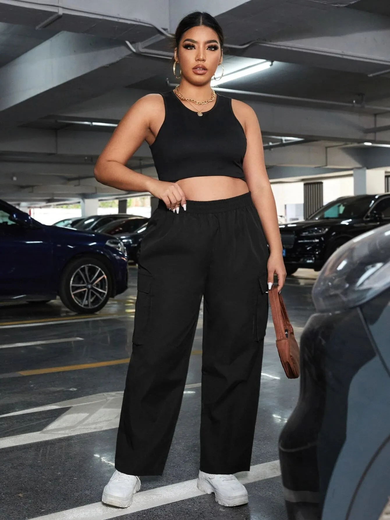 Casual Regular Fit Flap Pocket Side Cargo Pants
