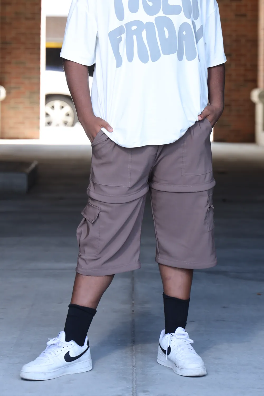 Convertible Recruit Cargo Pants - Mushroom - FINAL SALE