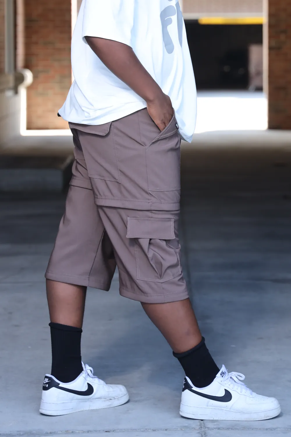Convertible Recruit Cargo Pants - Mushroom - FINAL SALE