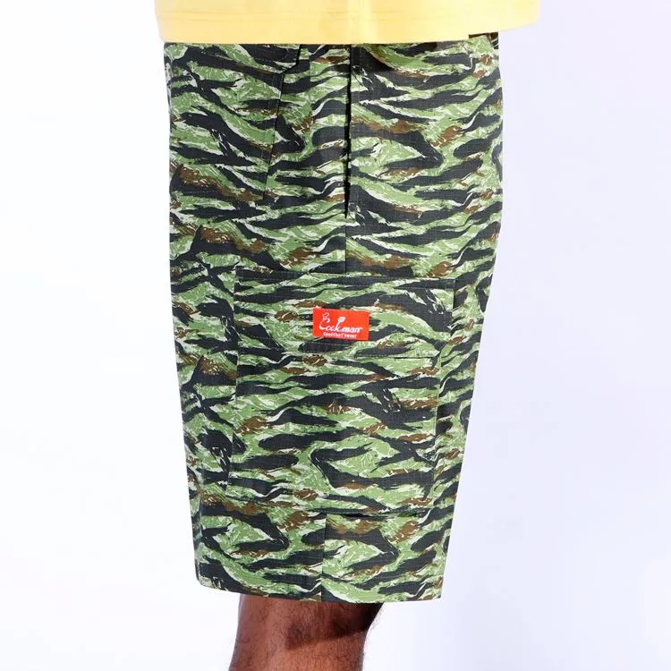 Cookman Chef Short Pants Cargo - Ripstop : Tiger Camo Green
