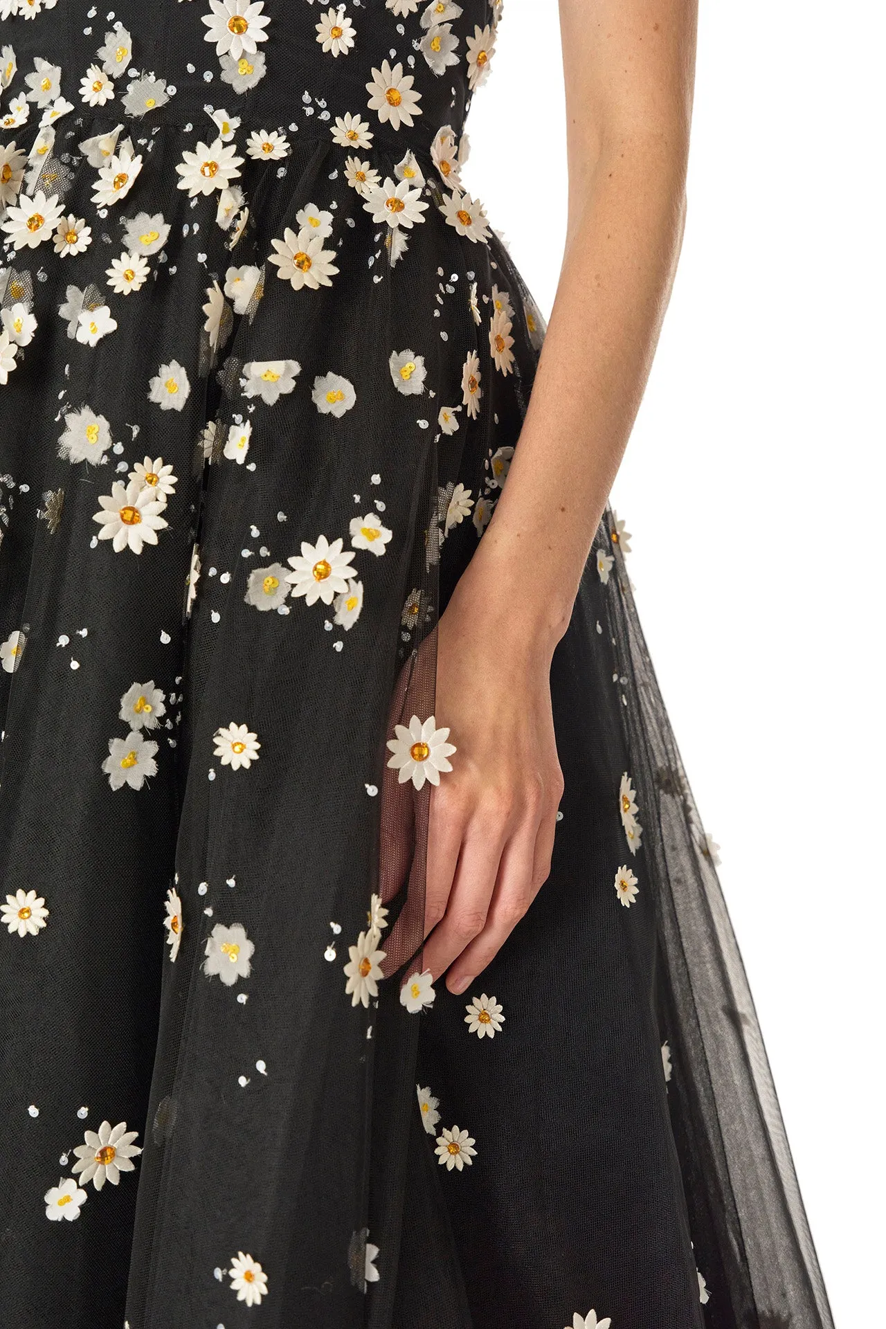 Daisy Embroidered Tulle Dress