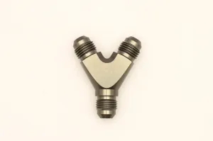DeatschWerks 6AN Male Flare   6AN Male Flare to 6AN Male Flare Y Block Fitting