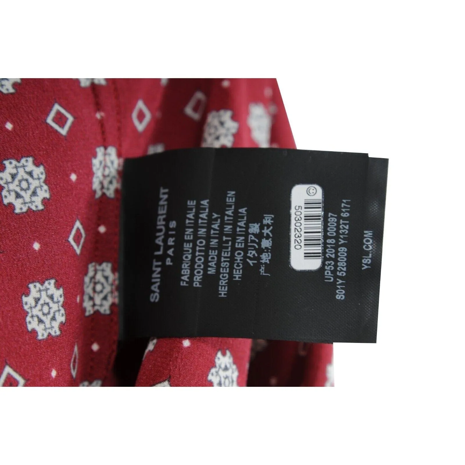 Diamond Checkered Button Down Shirt Red Black Silk