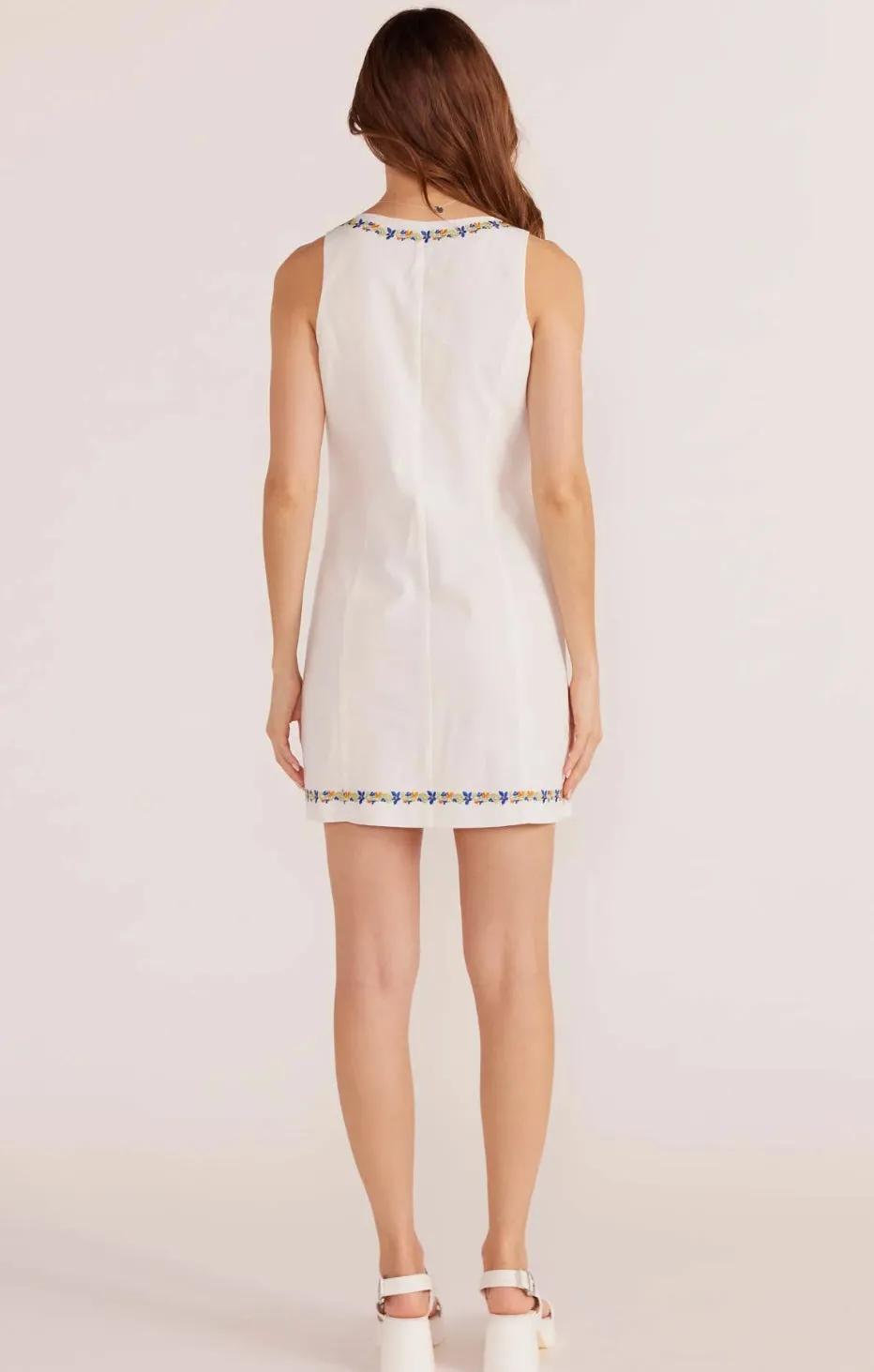 Elini Embroidered Mini Dress