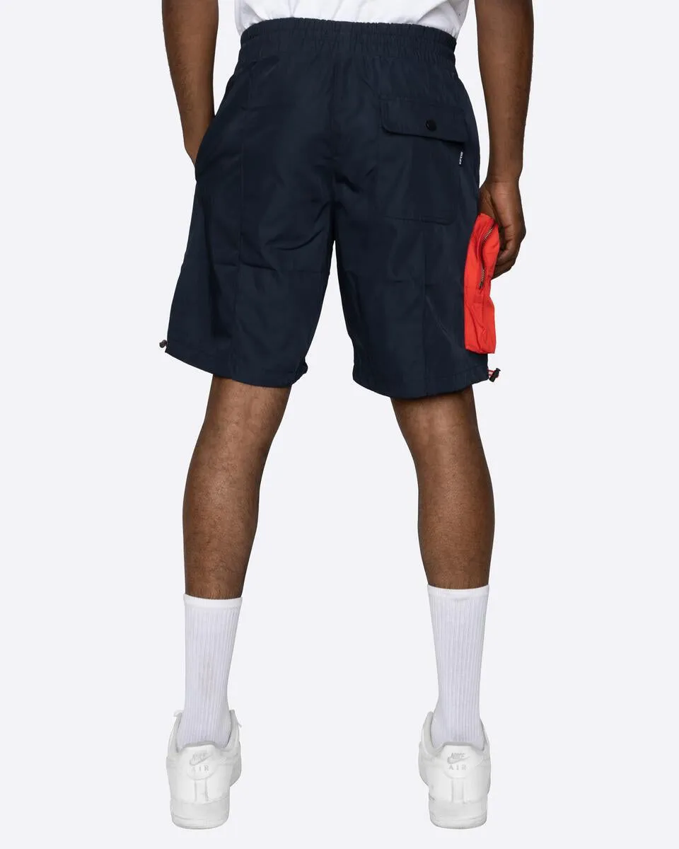 EPTM COLOR BLOCK HYPER CARGO SHORTS (Navy/Red)