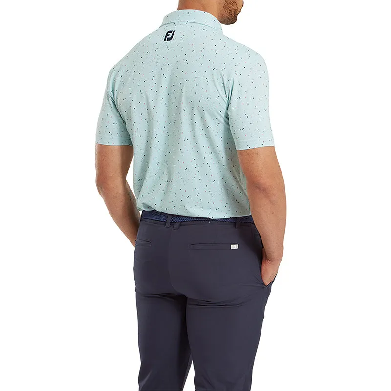 FOOTJOY Tweed Texture Stretch Pique Men's Polo (Sea)