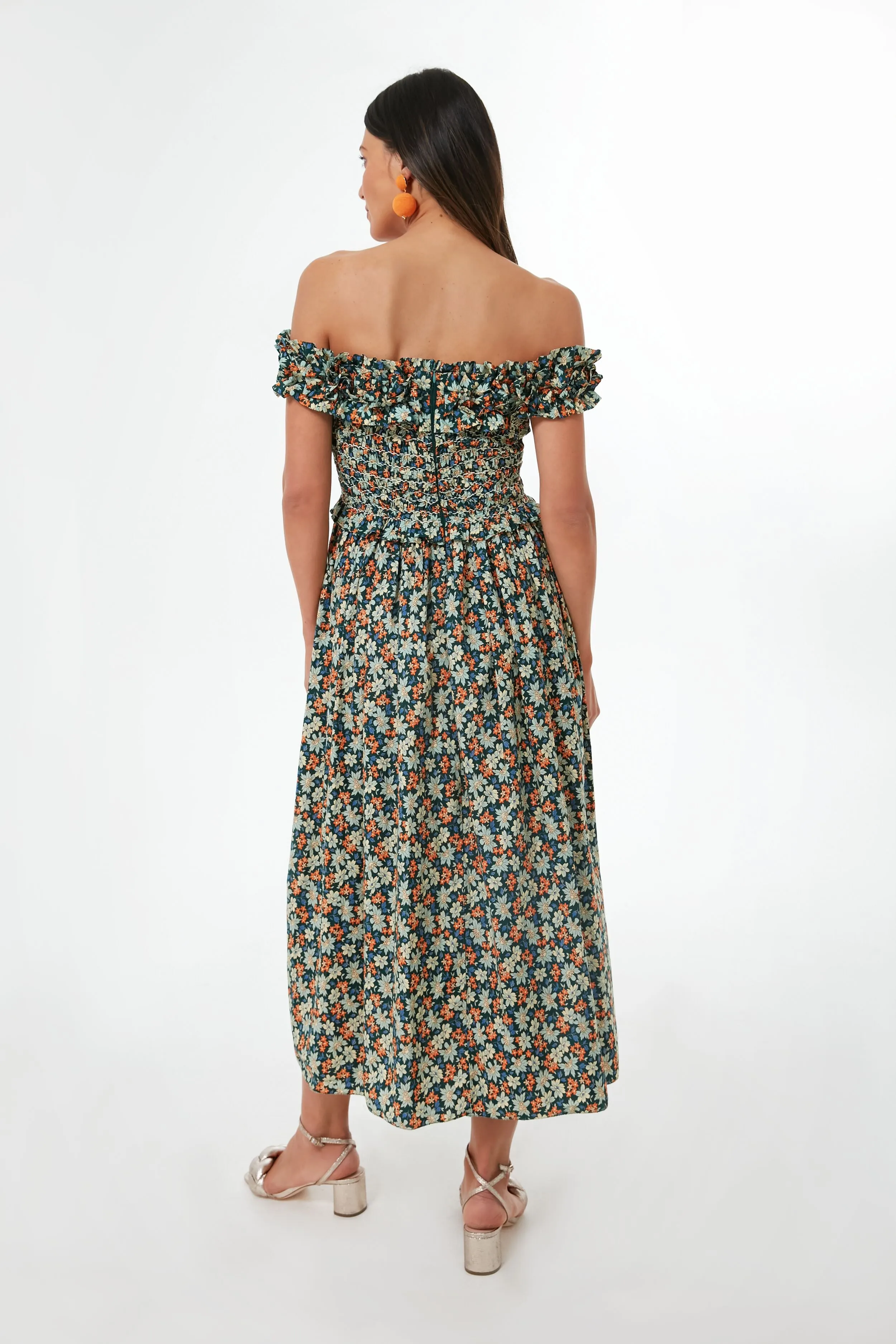 Forrest Peggy Floral Off Shoulder Dress