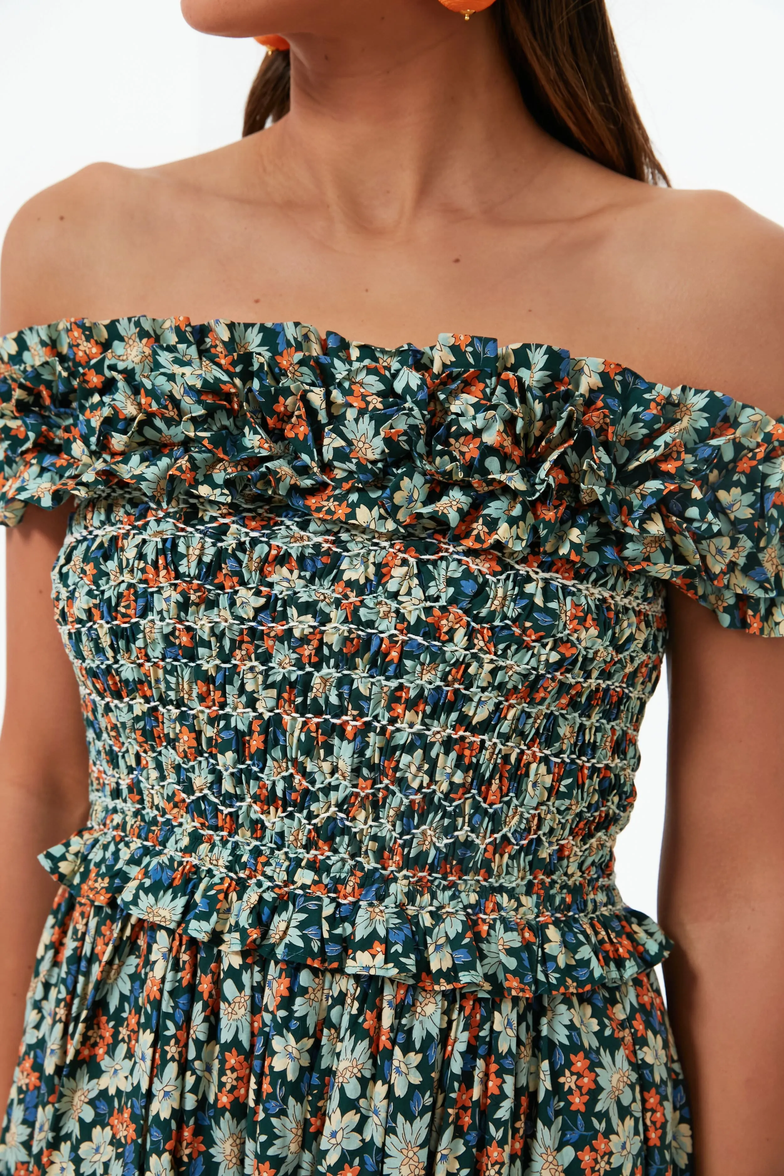 Forrest Peggy Floral Off Shoulder Dress