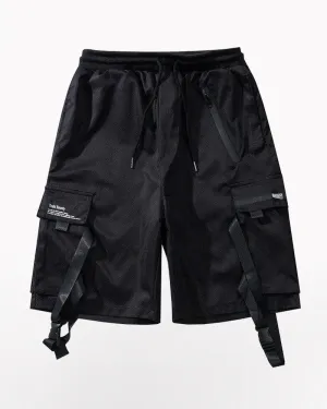 Functional Ribbon Techwear Shorts
