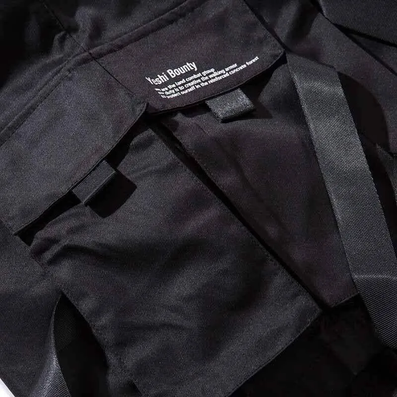 Functional Ribbon Techwear Shorts