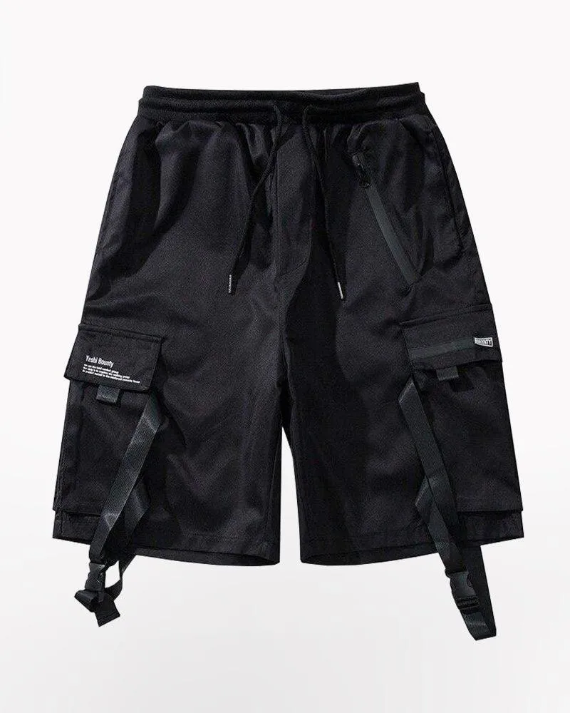 Functional Ribbon Techwear Shorts