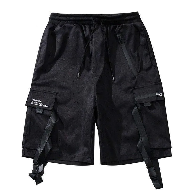 Functional Ribbon Techwear Shorts