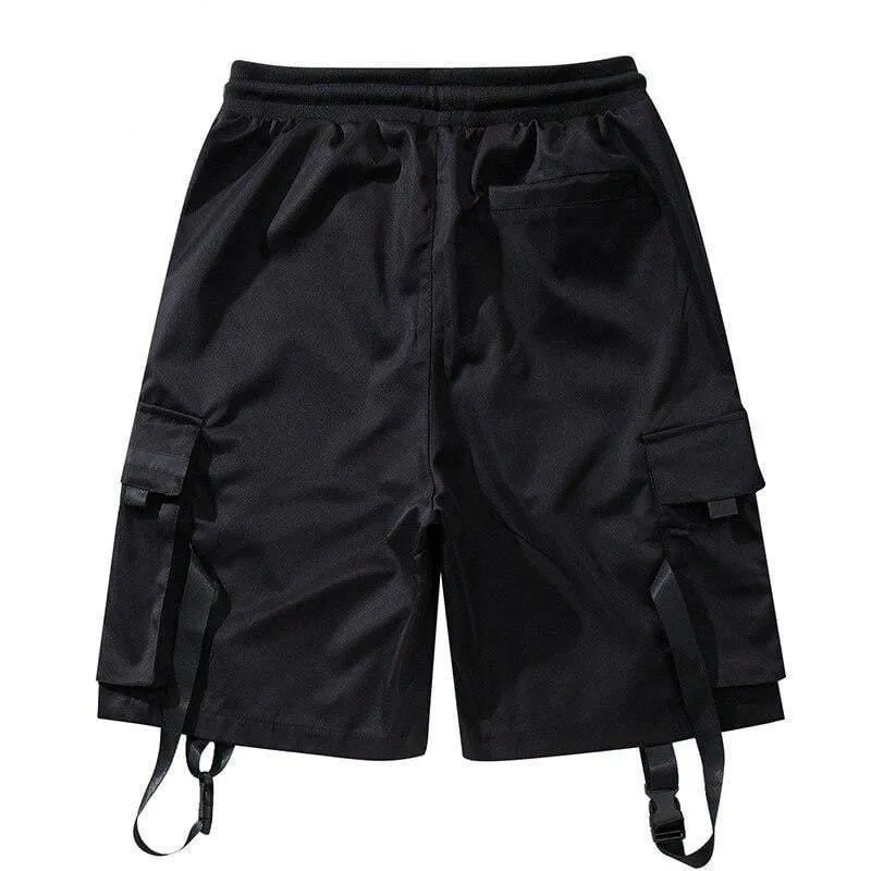 Functional Ribbon Techwear Shorts