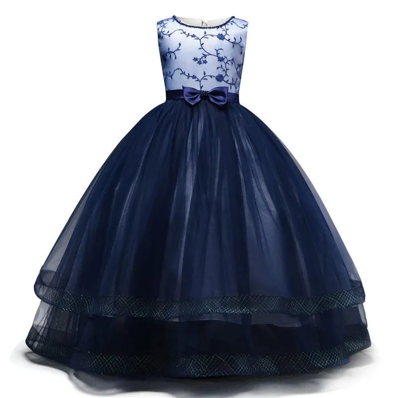 Girls Princess Wedding Party Dresses Sequin Vestido Children Dress For Teenage Girls Dresses