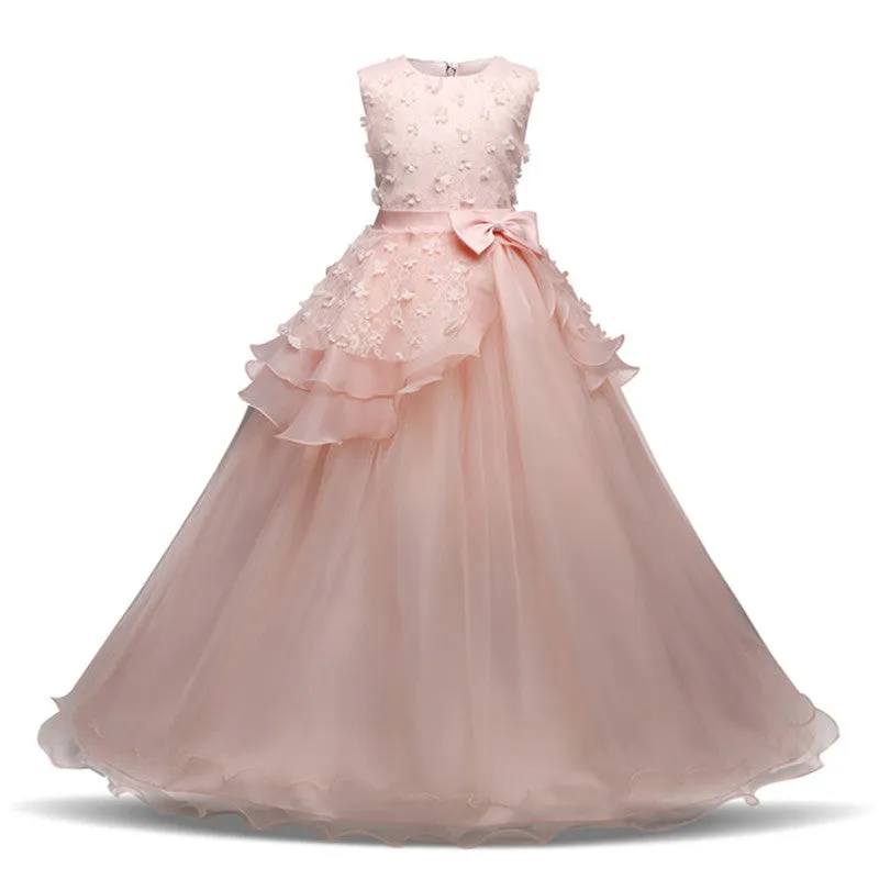 Girls Princess Wedding Party Dresses Sequin Vestido Children Dress For Teenage Girls Dresses