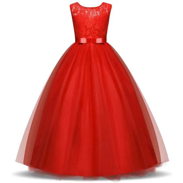 Girls Princess Wedding Party Dresses Sequin Vestido Children Dress For Teenage Girls Dresses