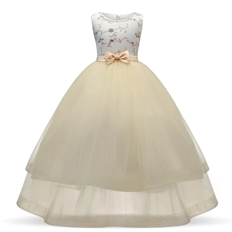Girls Princess Wedding Party Dresses Sequin Vestido Children Dress For Teenage Girls Dresses