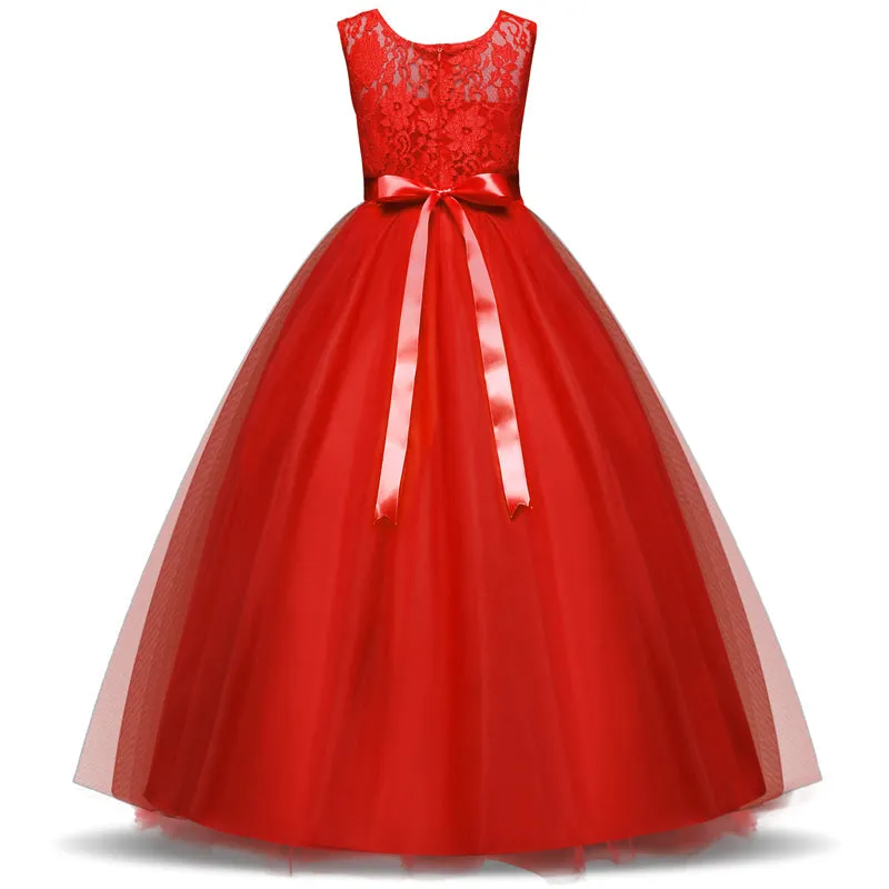 Girls Princess Wedding Party Dresses Sequin Vestido Children Dress For Teenage Girls Dresses