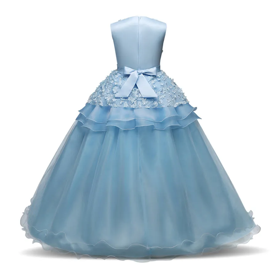 Girls Princess Wedding Party Dresses Sequin Vestido Children Dress For Teenage Girls Dresses
