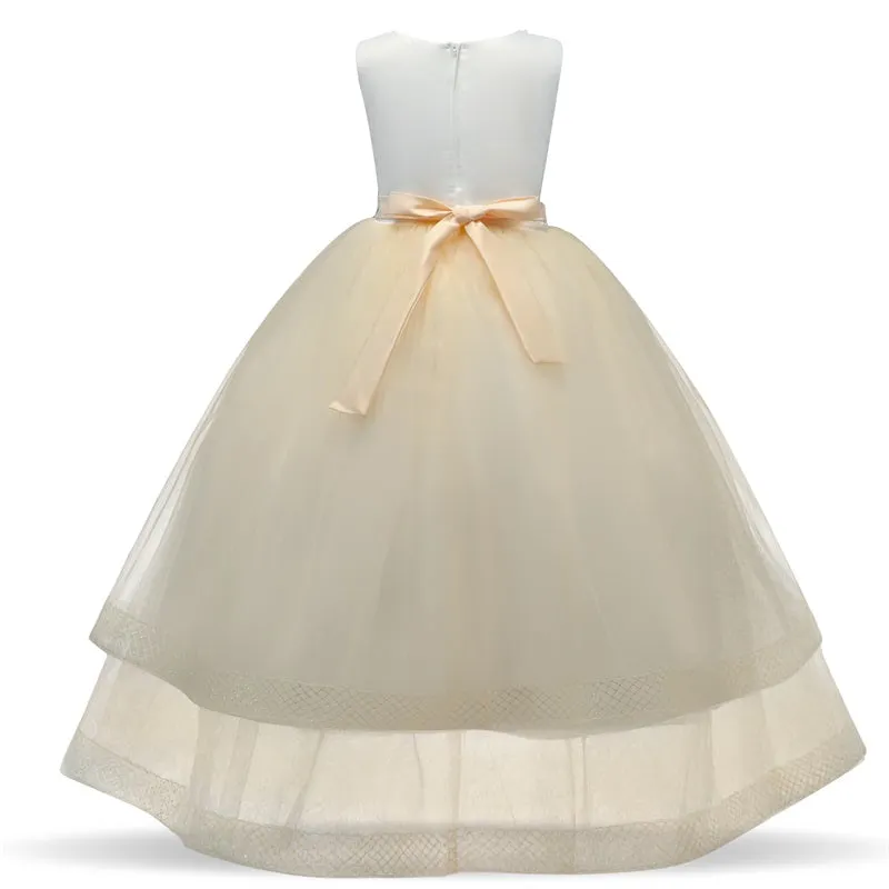 Girls Princess Wedding Party Dresses Sequin Vestido Children Dress For Teenage Girls Dresses