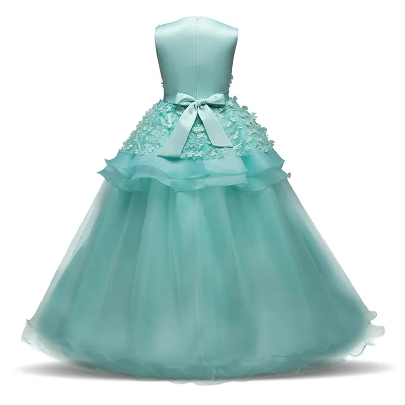 Girls Princess Wedding Party Dresses Sequin Vestido Children Dress For Teenage Girls Dresses