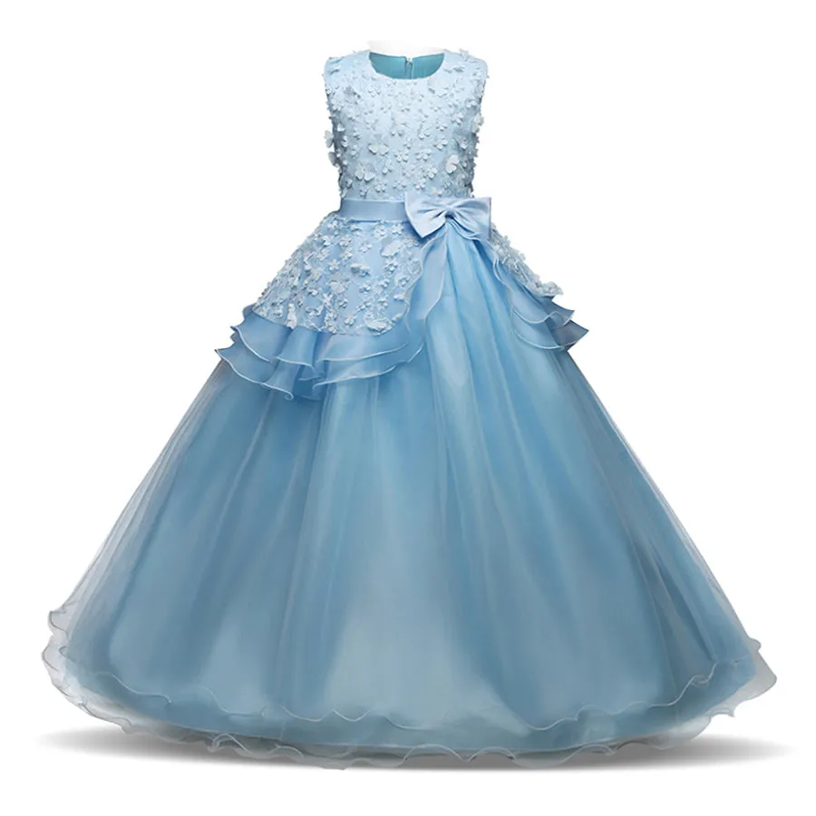 Girls Princess Wedding Party Dresses Sequin Vestido Children Dress For Teenage Girls Dresses