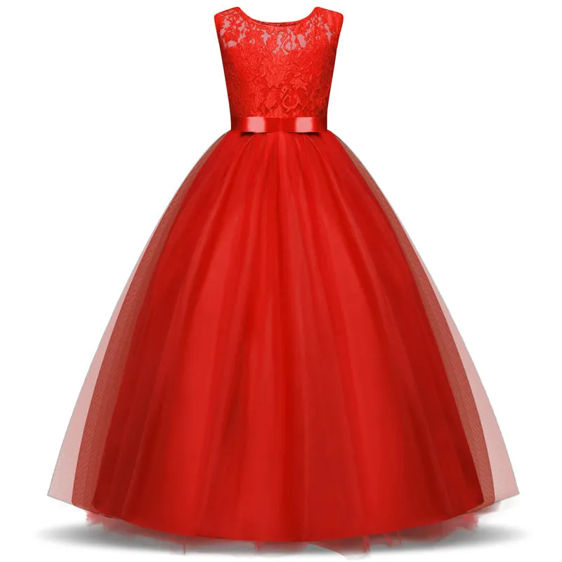 Girls Princess Wedding Party Dresses Sequin Vestido Children Dress For Teenage Girls Dresses