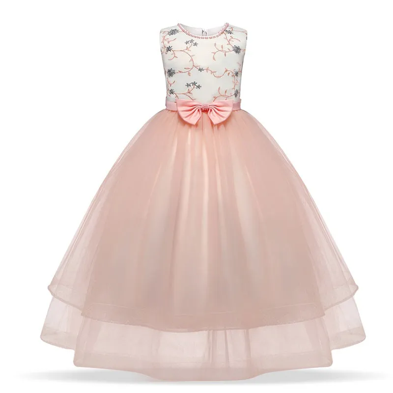 Girls Princess Wedding Party Dresses Sequin Vestido Children Dress For Teenage Girls Dresses