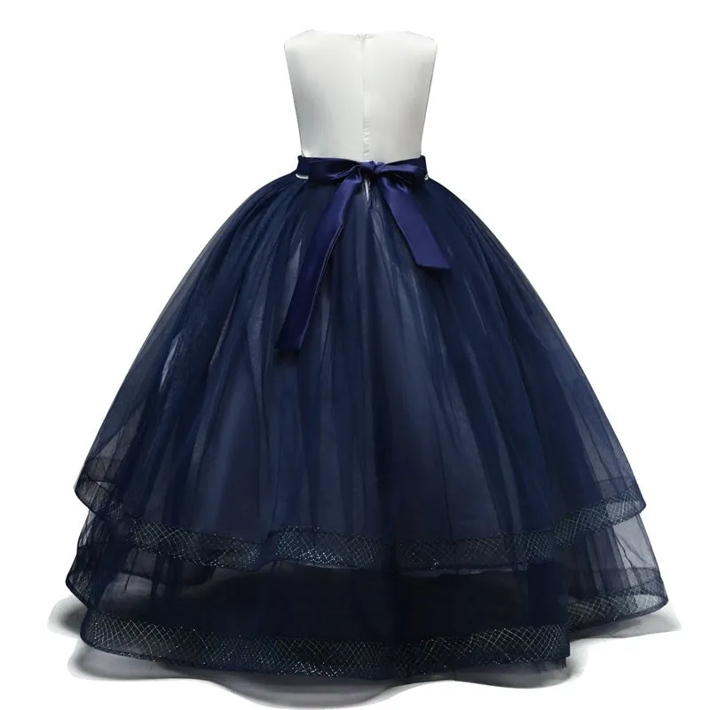 Girls Princess Wedding Party Dresses Sequin Vestido Children Dress For Teenage Girls Dresses