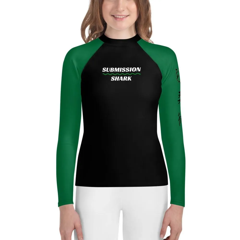 Green SS Premium Standard ~ Youth Rash Guard