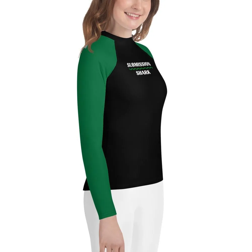 Green SS Premium Standard ~ Youth Rash Guard