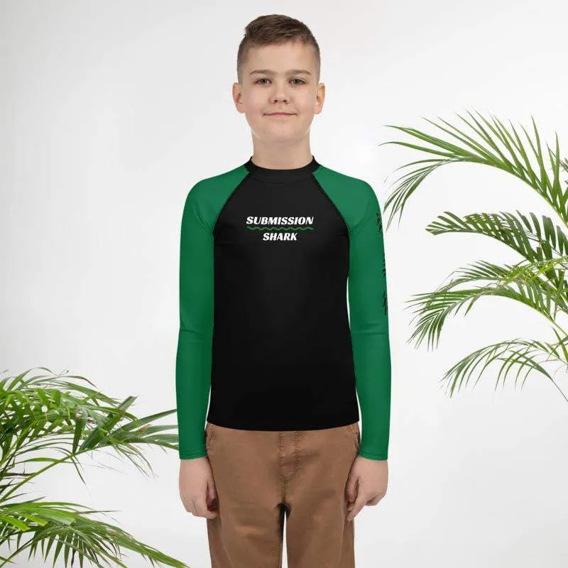 Green SS Premium Standard ~ Youth Rash Guard