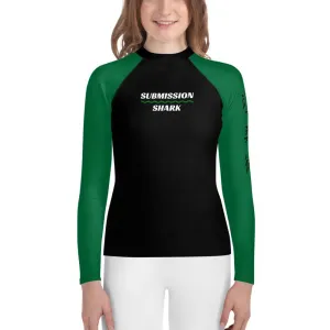 Green SS Premium Standard ~ Youth Rash Guard