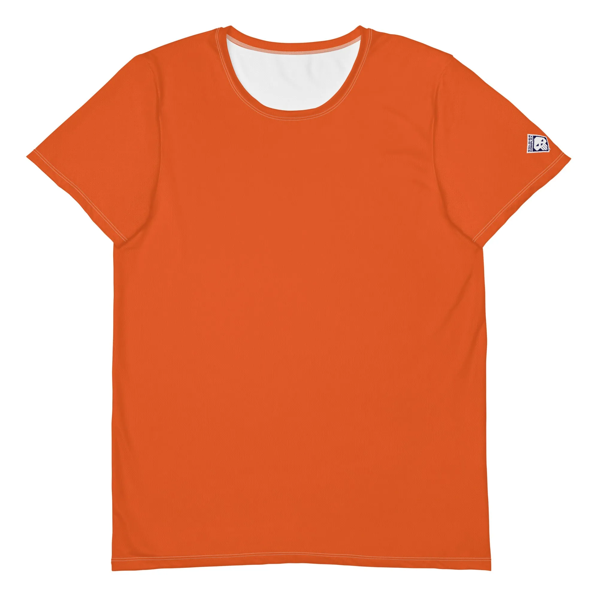 High-Performance Men's Rash Guard - Short Sleeve Solid Color Design - Flamingo