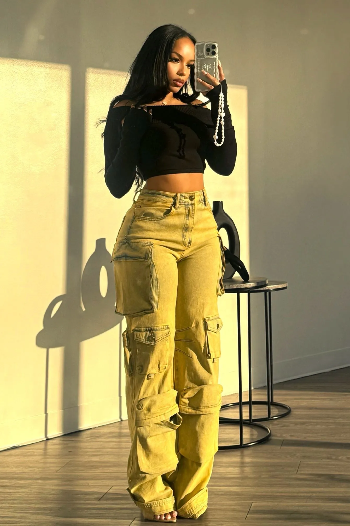 Kayra Color Washed  Baggy Jeans