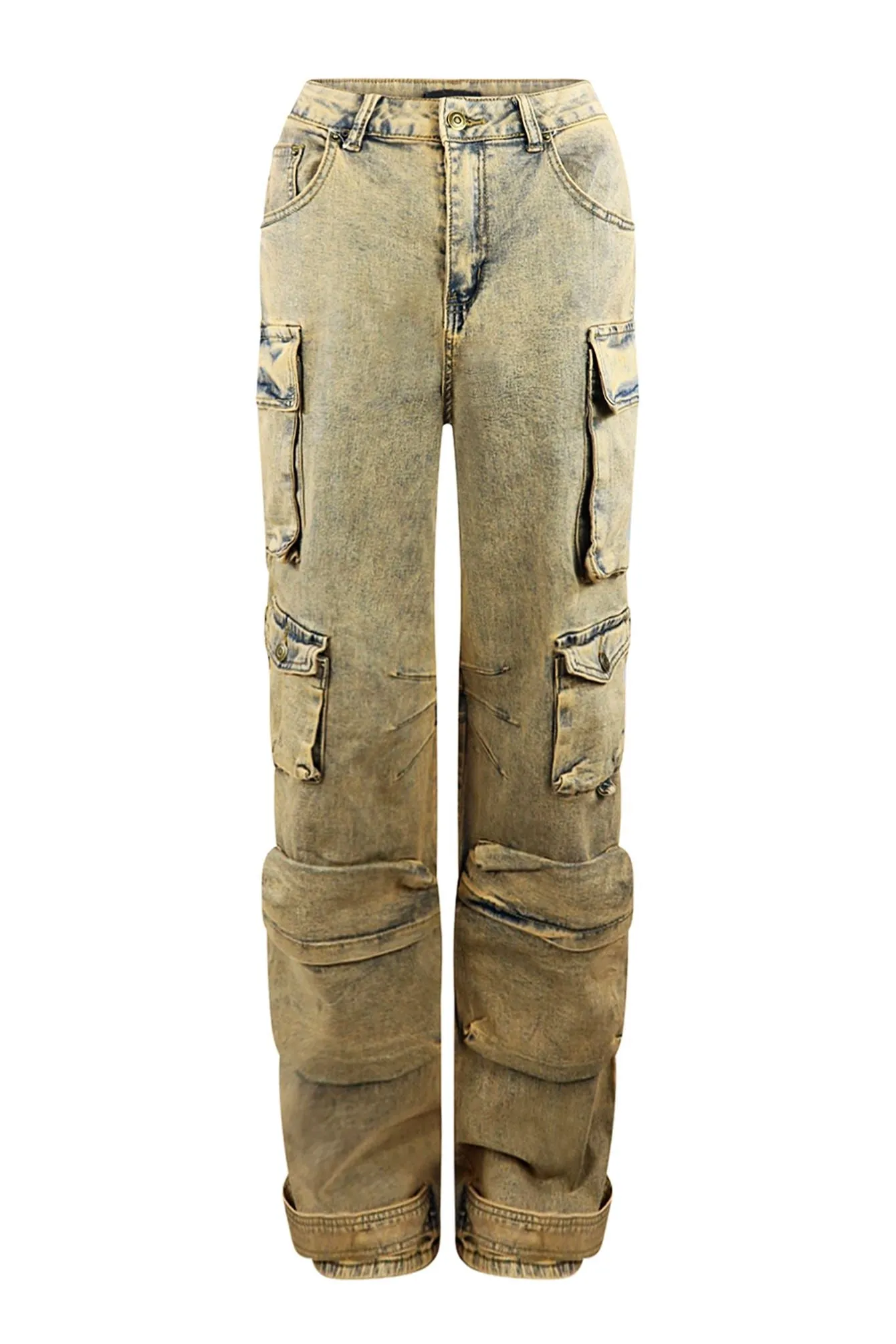 Kayra Color Washed  Baggy Jeans