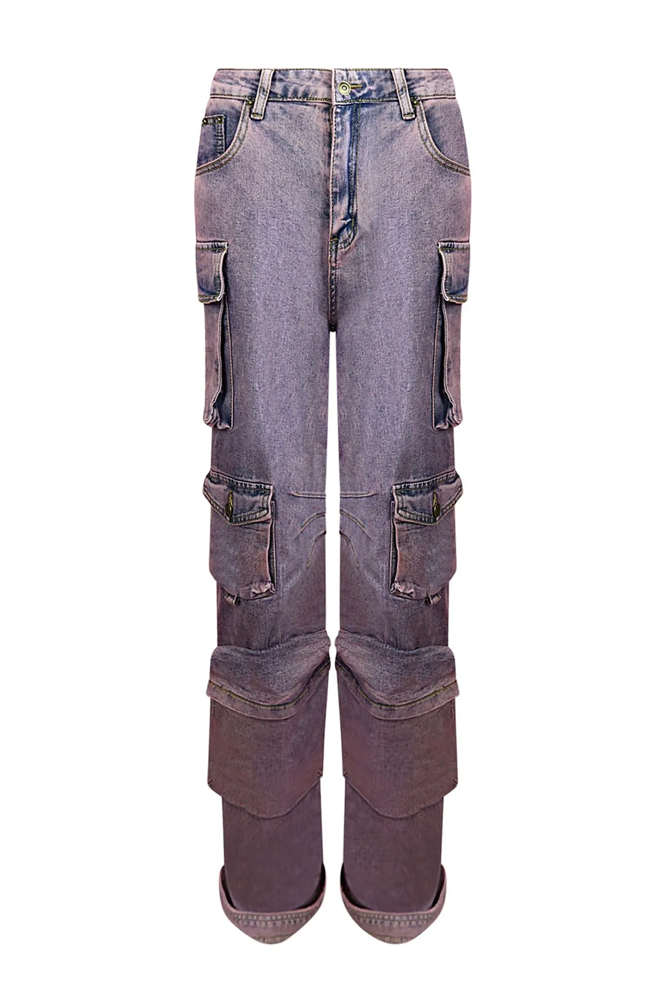 Kayra Color Washed  Baggy Jeans