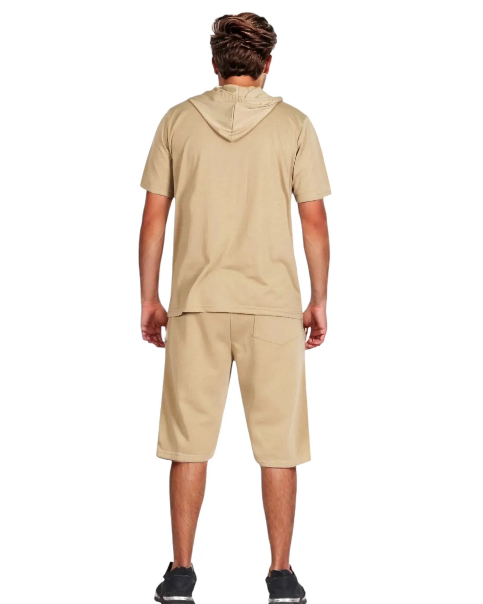 Men’s 2 Piece Solid Color Regular Fit Shorts Set Summer Outfit