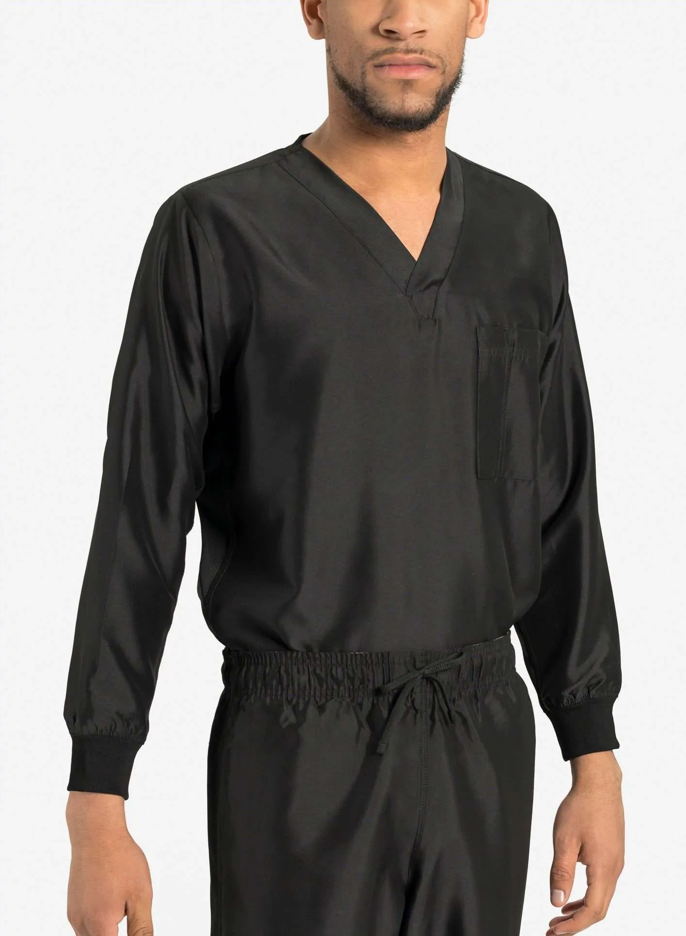 Men's Long Sleeve Scrub Top