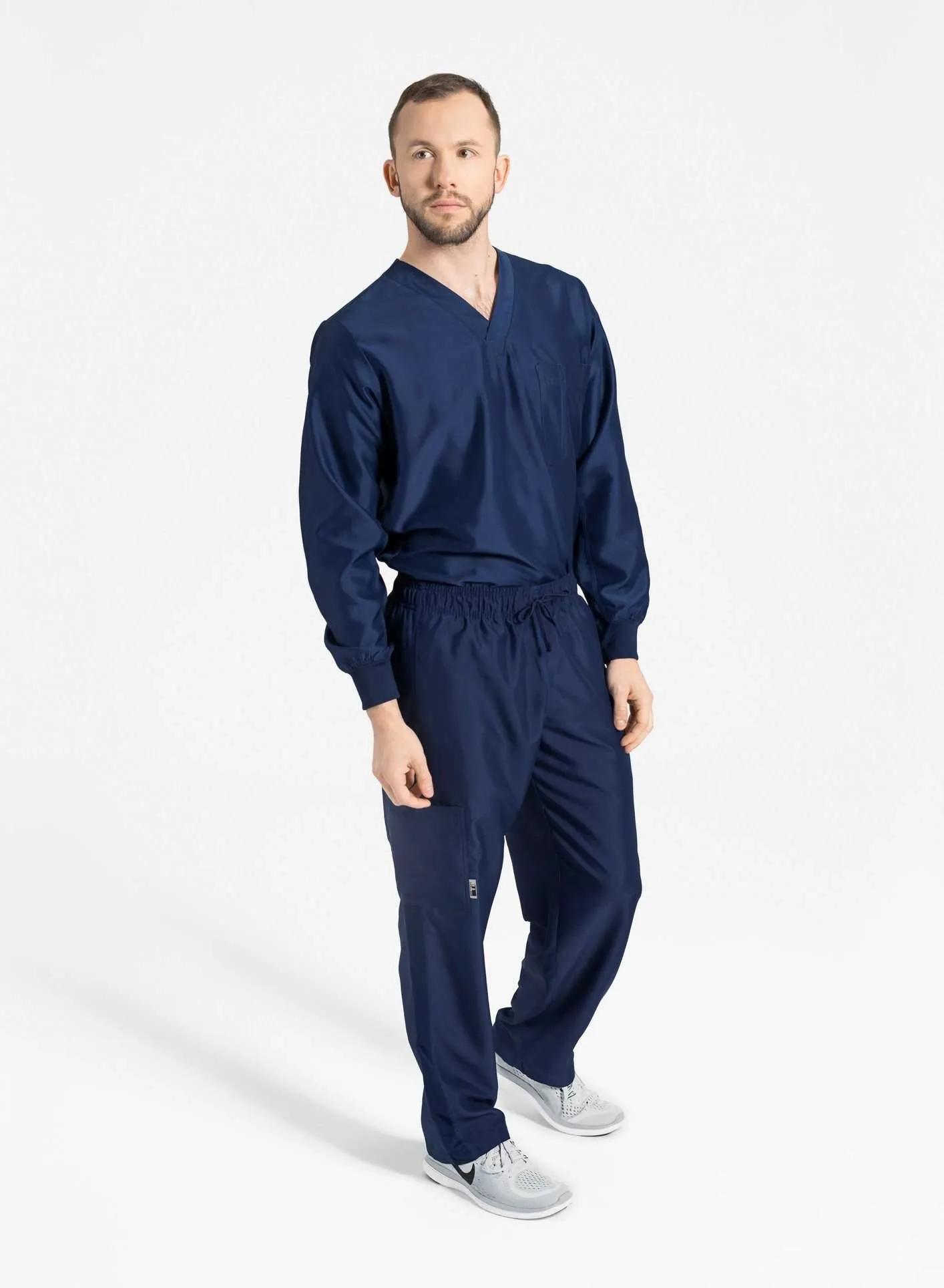 Men's Long Sleeve Scrub Top