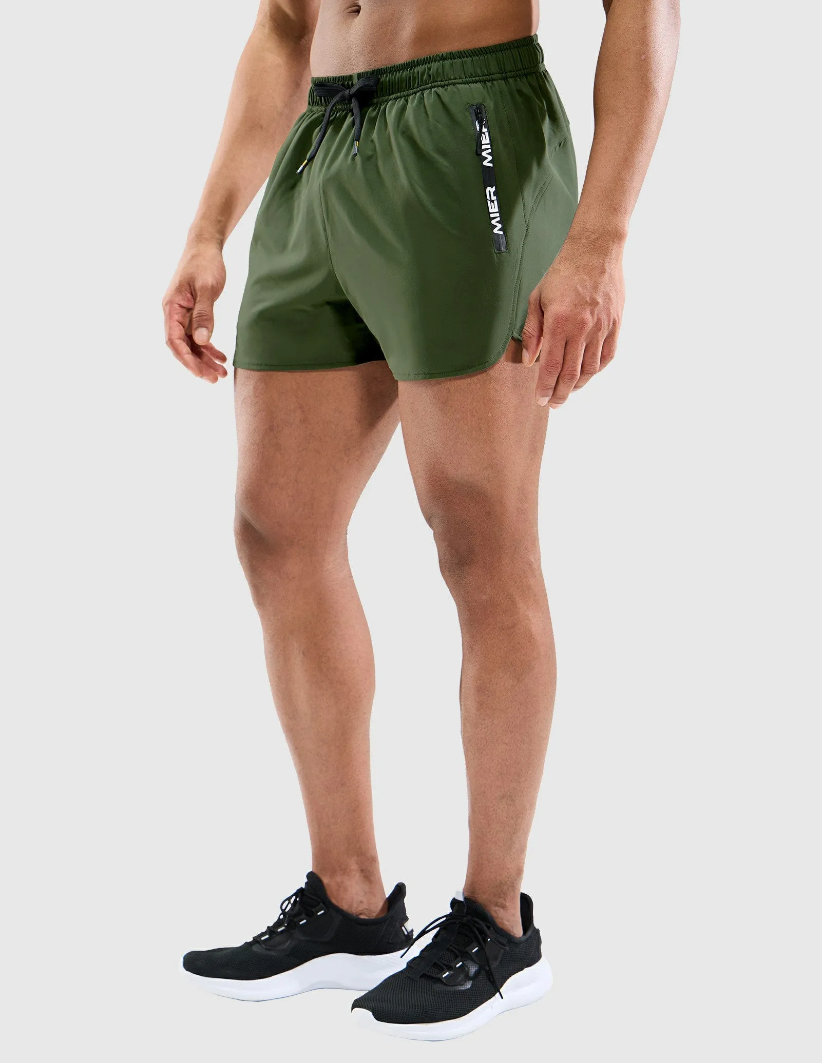 Men's PaceLite Logo Shorts W/Brief 3"